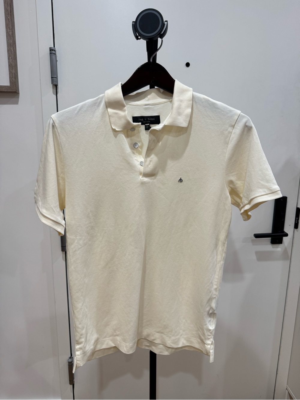 rag & bone Men's Ivory Polo Shirt